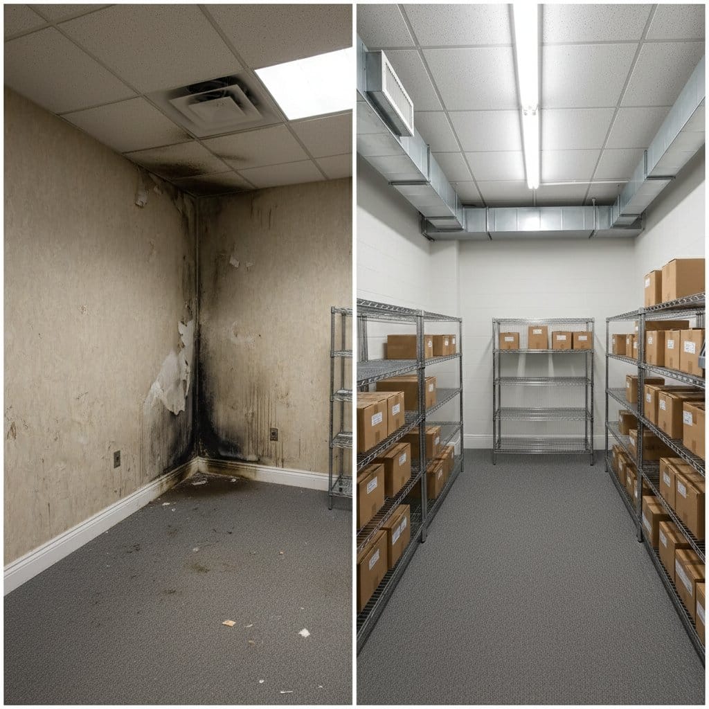 Mold Testing & Lab Reporting restoration — commercial office space of Tudor home in Tenafly, NJ